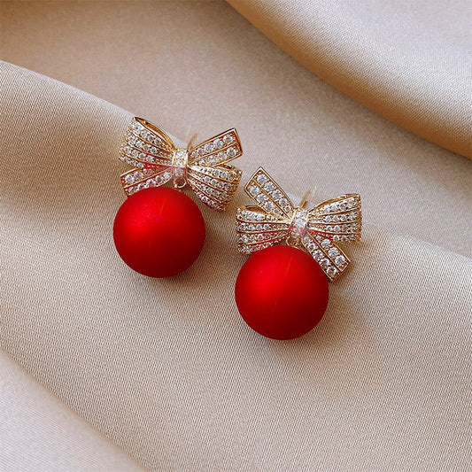 Christmas Bow Earrings